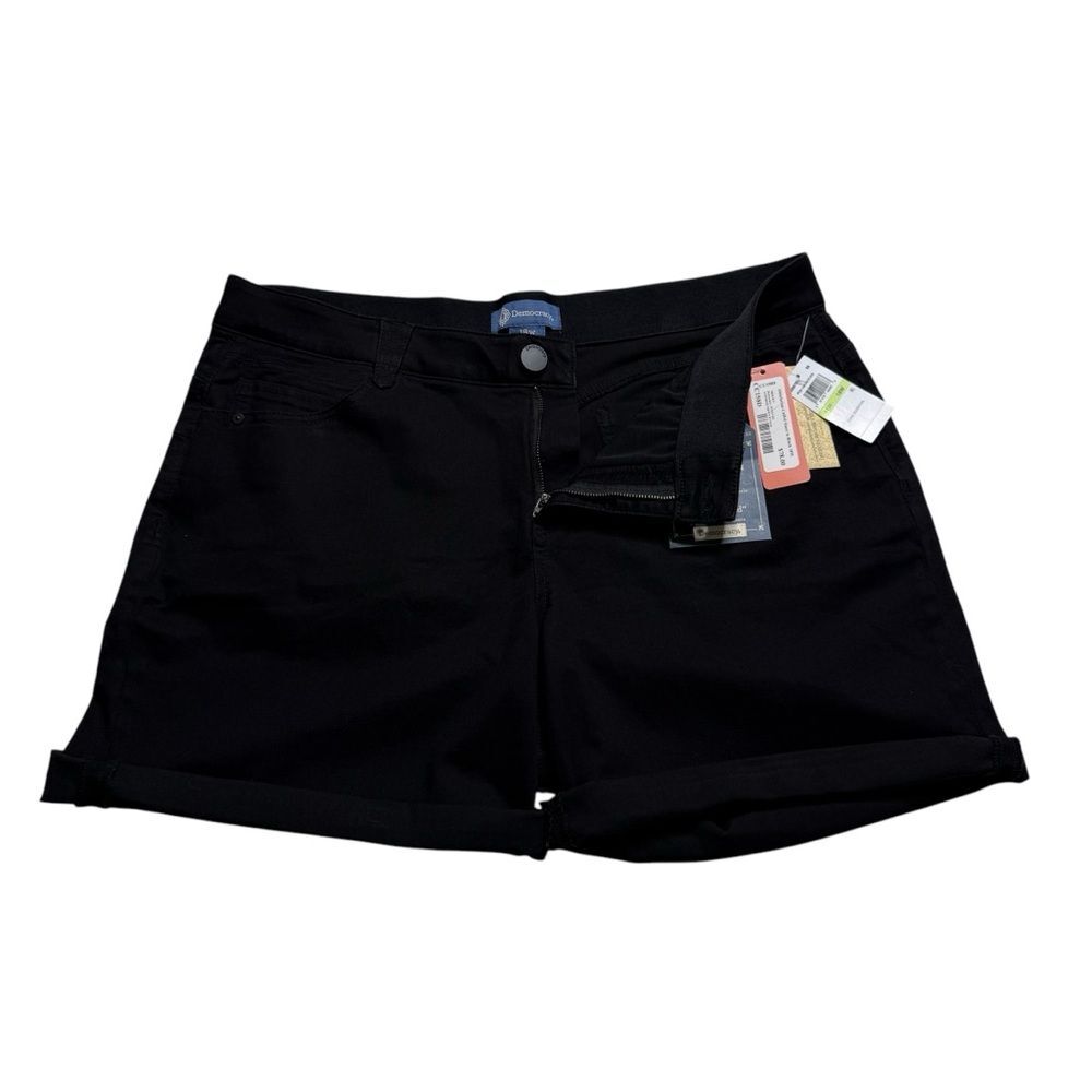 NWT Democracy Ab Solution Cuffed Black Shorts Curve Equality Mold & Hold Sz 18W